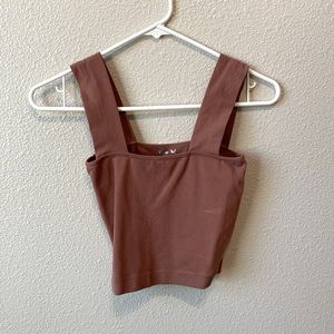 cropped pinkish brown tank